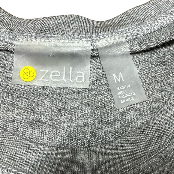 ZELLA Modal Spandex Blend Grey Sleeveless Popover Dress Adjustable Rusching Sz M - Picture 5 of 10